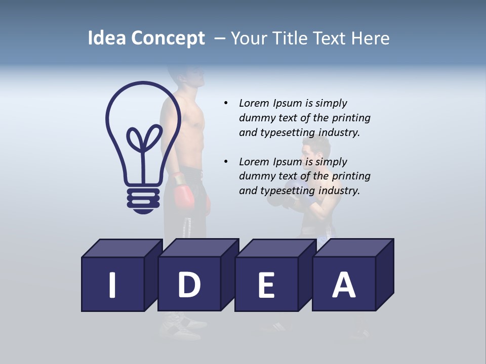 Man Goliath Competition PowerPoint Template