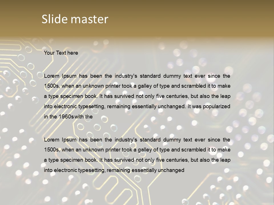 Resistors Blue Hardware PowerPoint Template