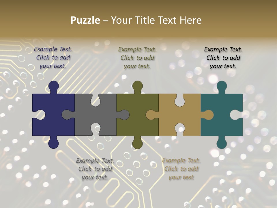 Resistors Blue Hardware PowerPoint Template