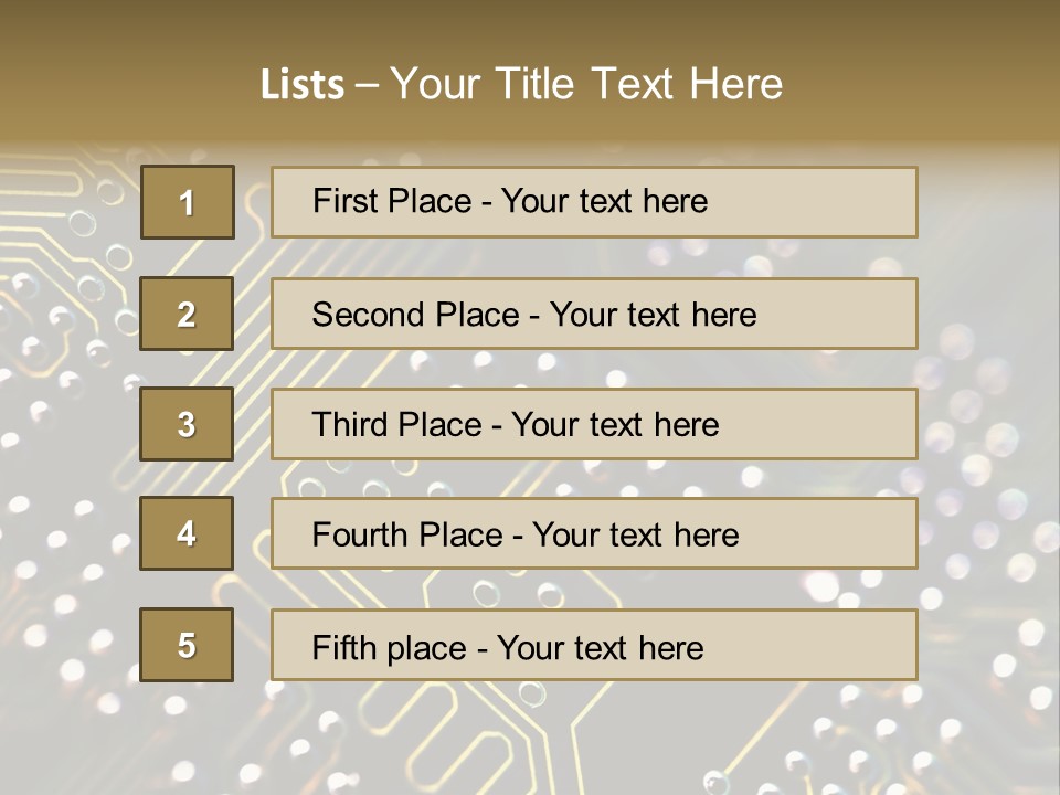 Resistors Blue Hardware PowerPoint Template