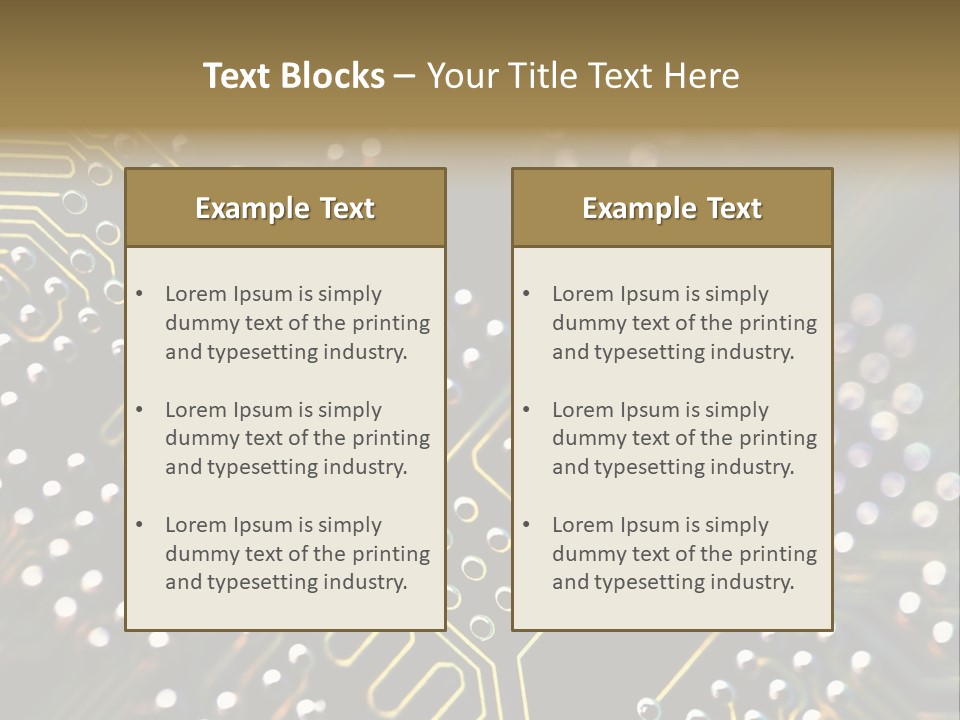 Resistors Blue Hardware PowerPoint Template