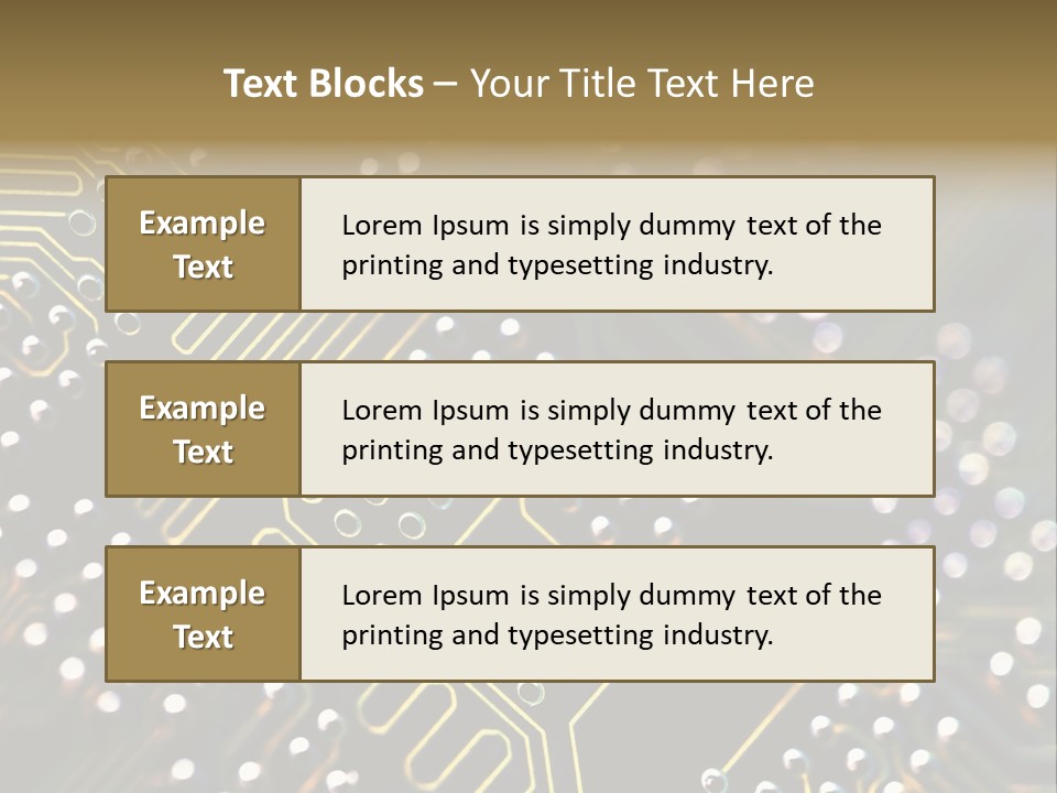Resistors Blue Hardware PowerPoint Template