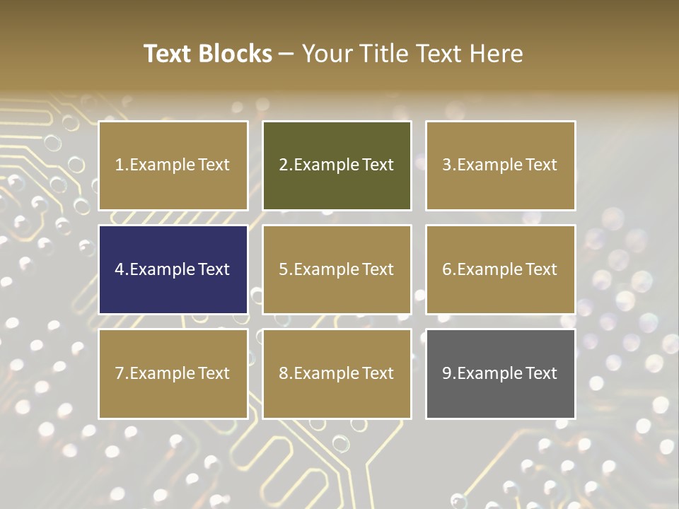 Resistors Blue Hardware PowerPoint Template