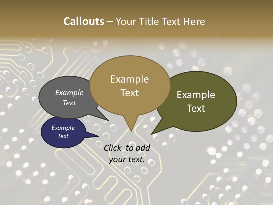 Resistors Blue Hardware PowerPoint Template