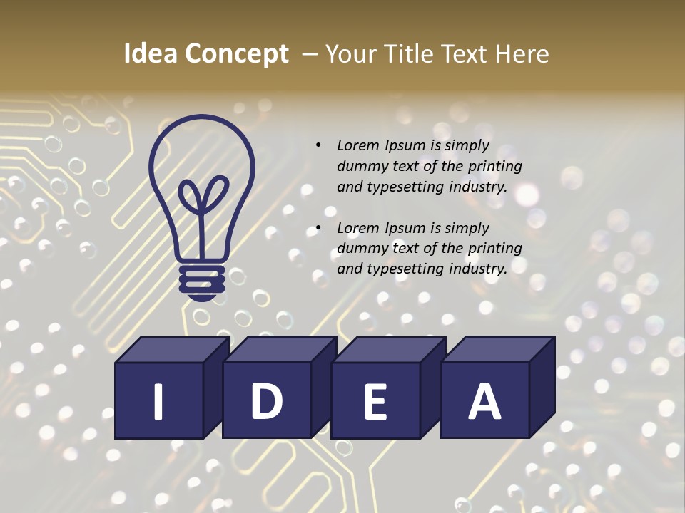 Resistors Blue Hardware PowerPoint Template