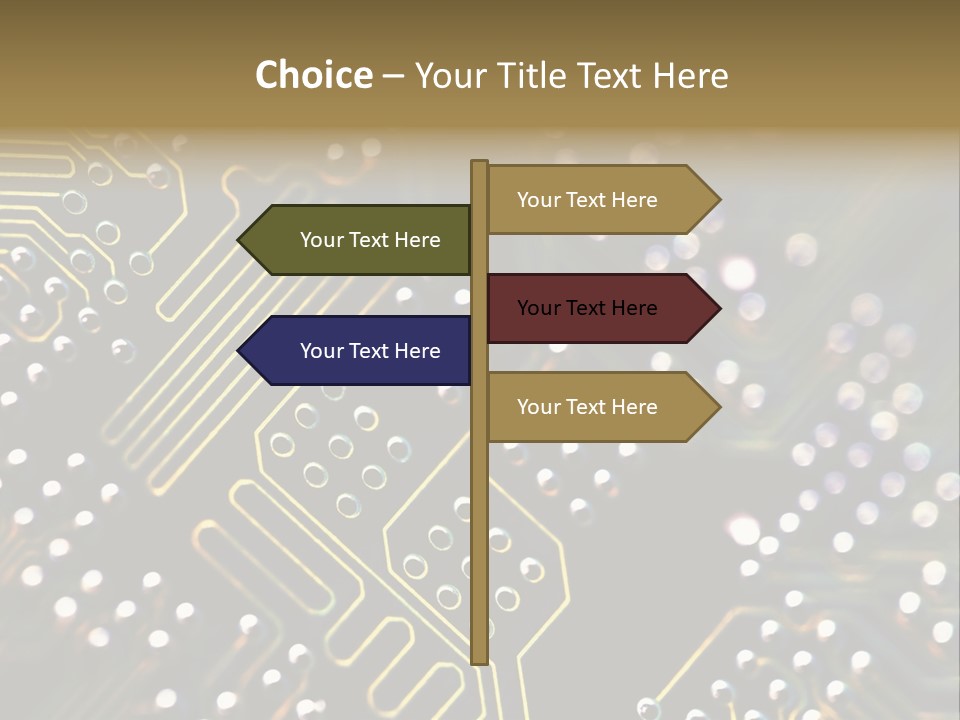 Resistors Blue Hardware PowerPoint Template