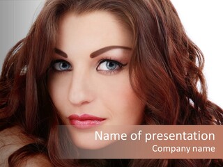 Allure Female Face PowerPoint Template