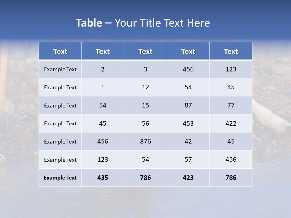 Two Giraffes Drinking Water From A Body Of Water PowerPoint Template