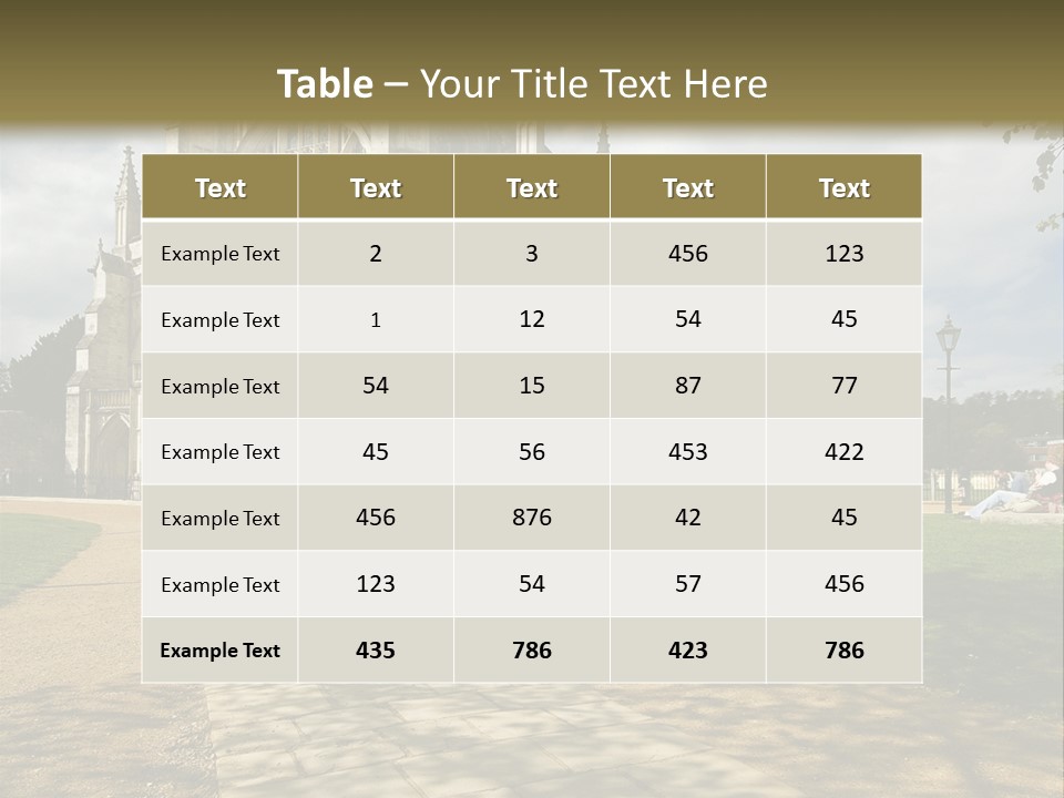 Roof Winchester Cathedral PowerPoint Template
