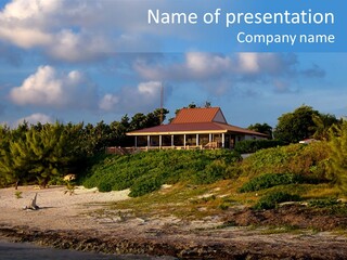 Detached House Coast PowerPoint Template