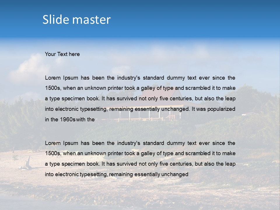 Detached House Coast PowerPoint Template