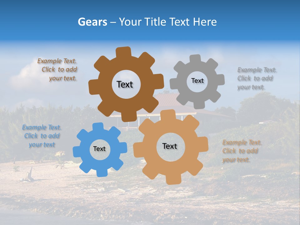 Detached House Coast PowerPoint Template