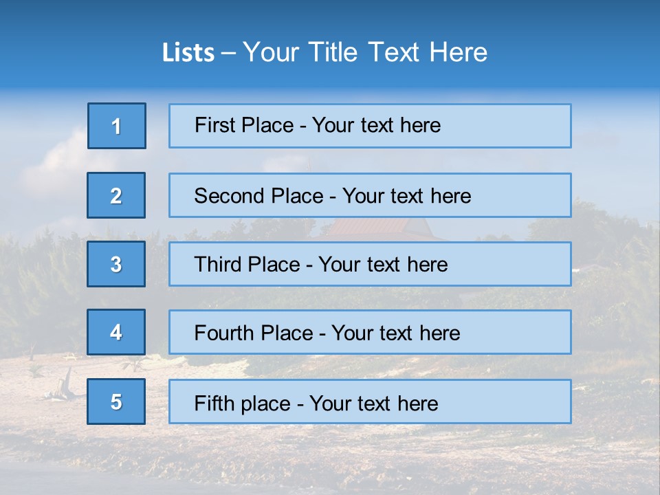 Detached House Coast PowerPoint Template