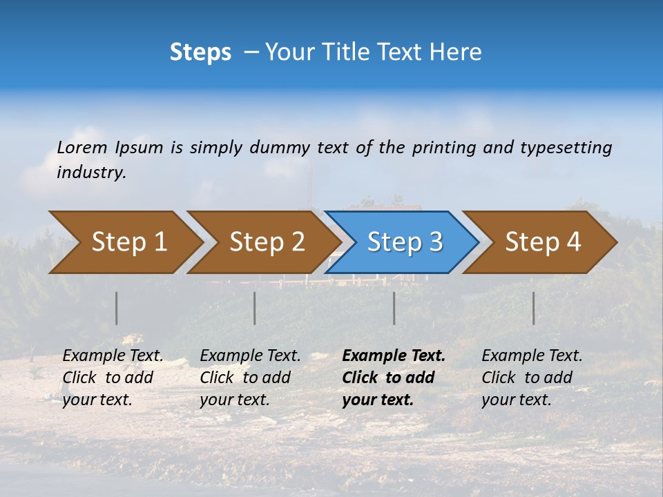 Detached House Coast PowerPoint Template