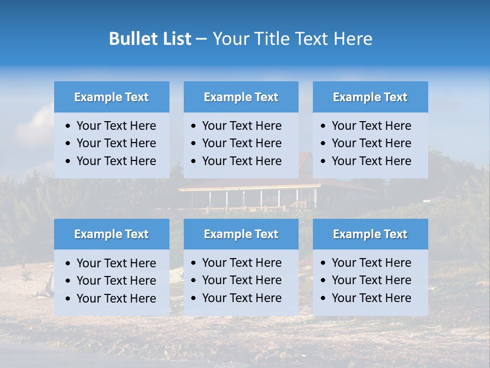 Detached House Coast PowerPoint Template