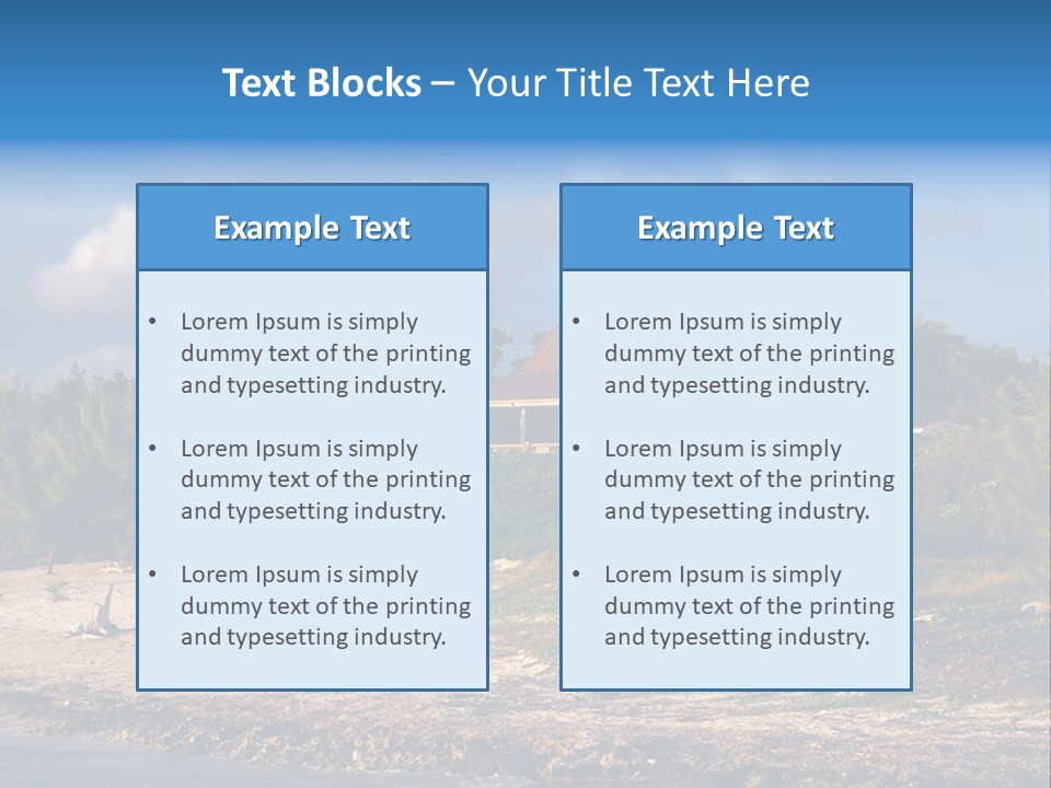 Detached House Coast PowerPoint Template