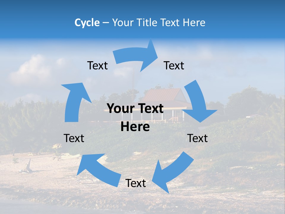 Detached House Coast PowerPoint Template