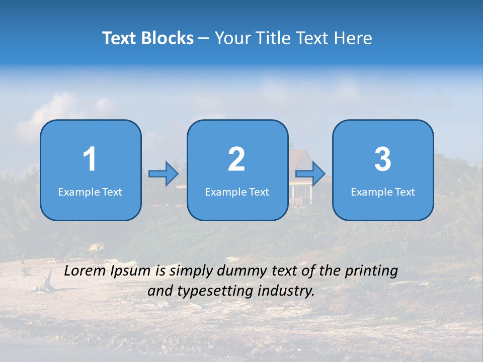 Detached House Coast PowerPoint Template
