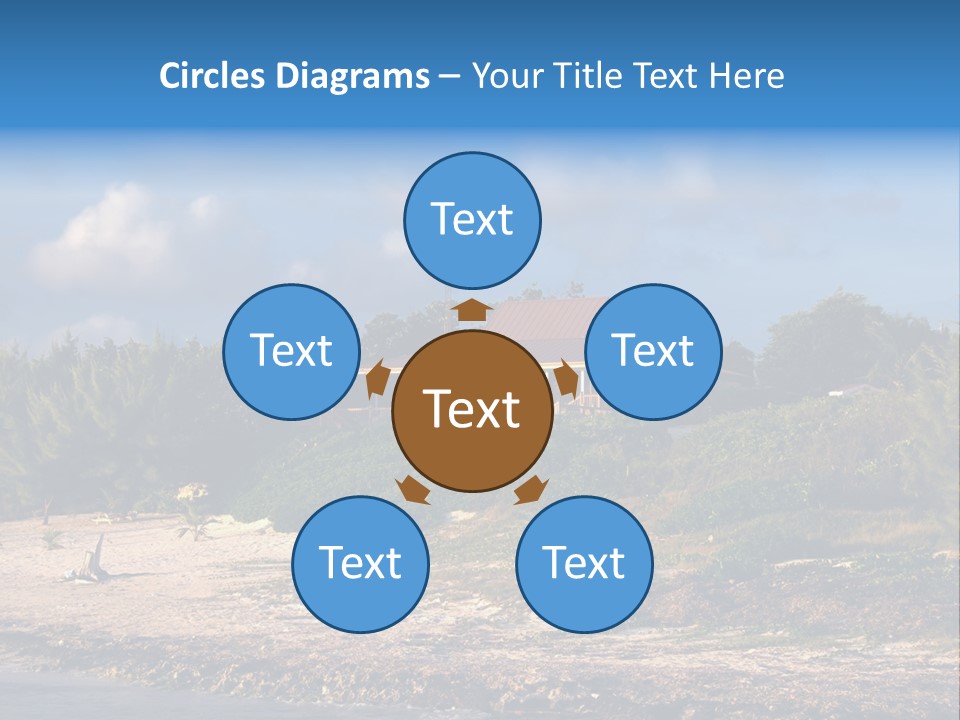 Detached House Coast PowerPoint Template