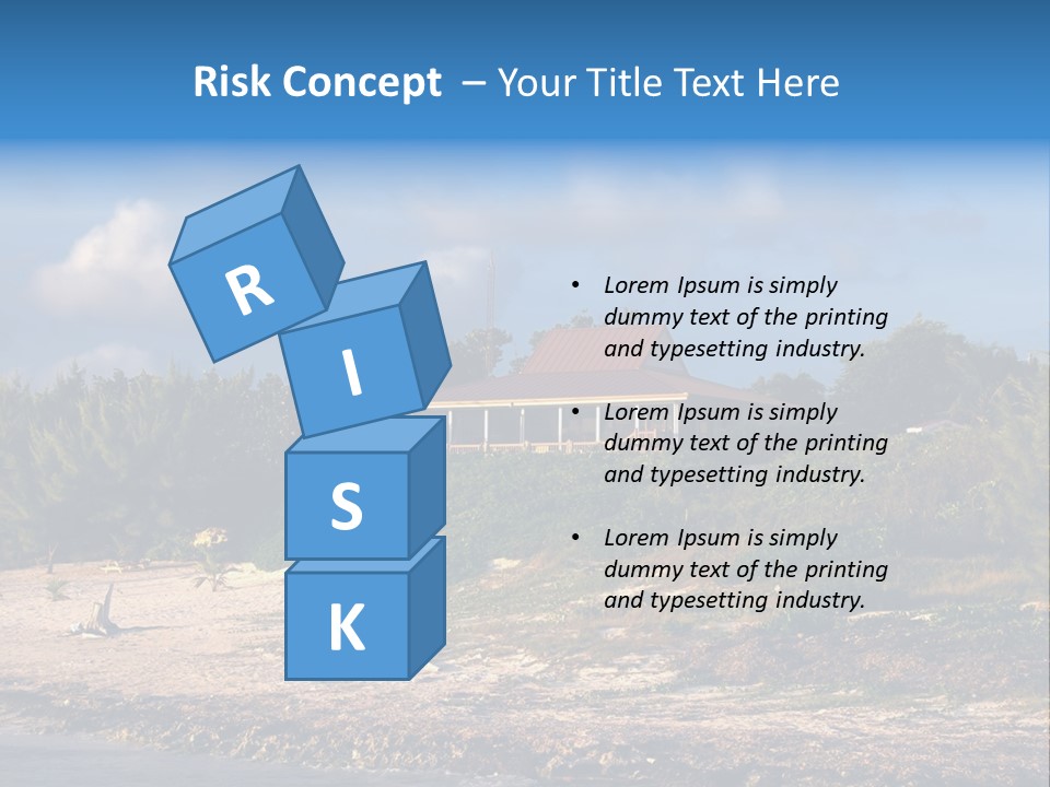 Detached House Coast PowerPoint Template