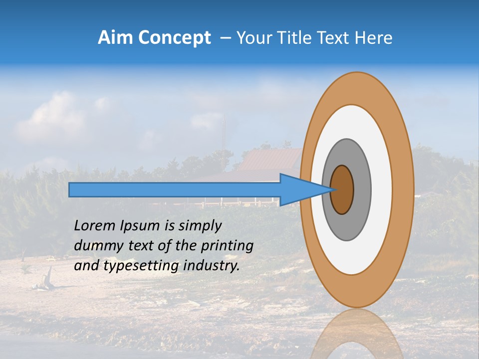 Detached House Coast PowerPoint Template