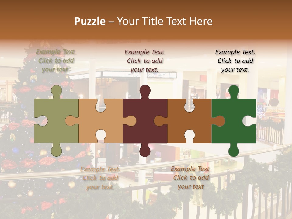 Fork Green Descent PowerPoint Template