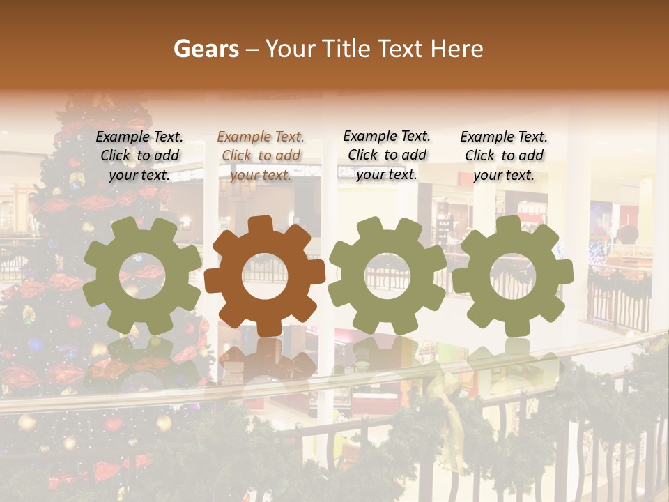 Fork Green Descent PowerPoint Template