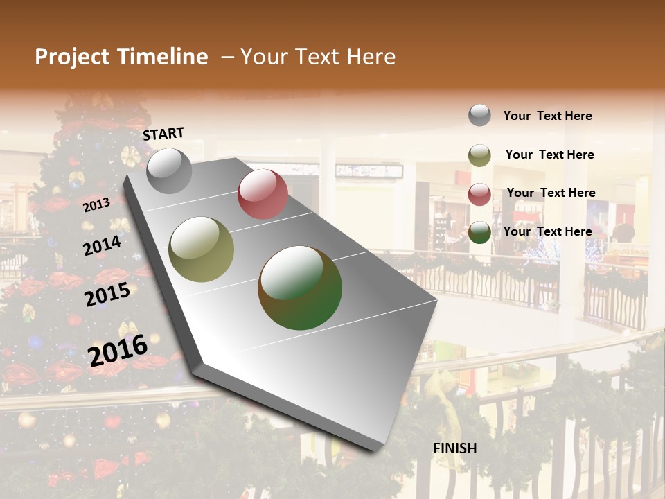 Fork Green Descent PowerPoint Template