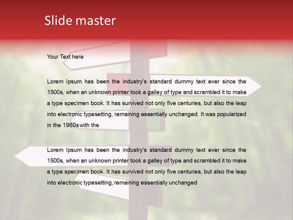 Copyspace Street Information PowerPoint Template