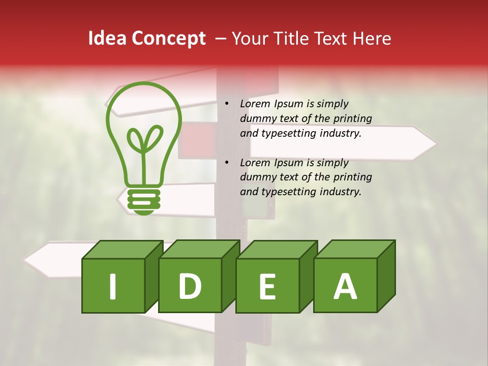 Copyspace Street Information PowerPoint Template