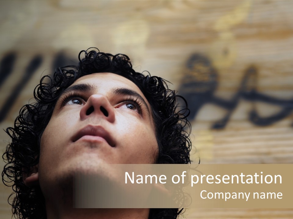 Person Serious Facial PowerPoint Template