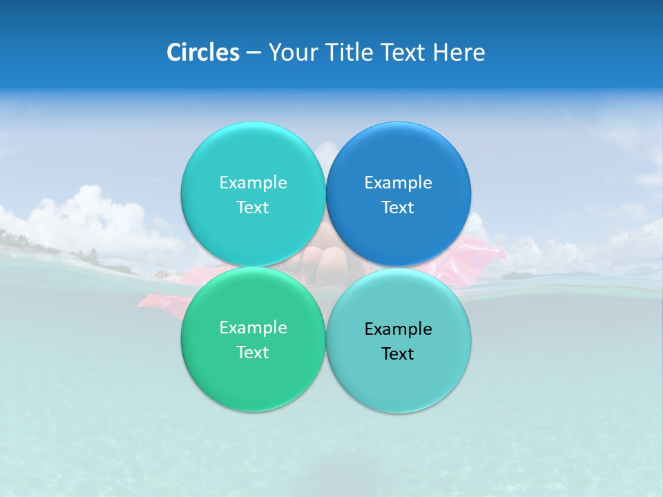 Tropical Outside Swimming PowerPoint Template