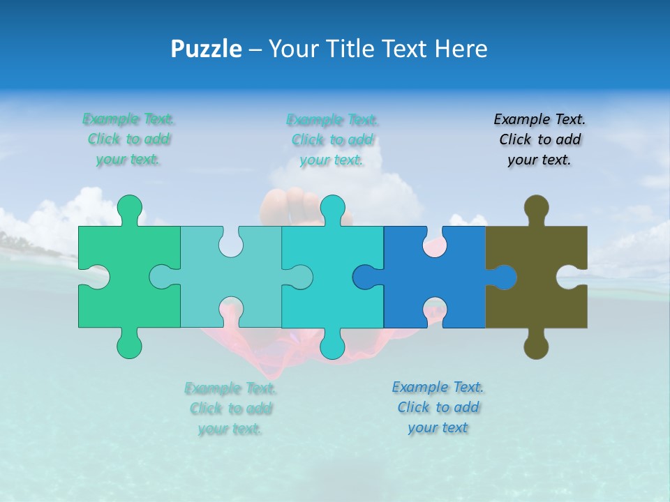 Tropical Outside Swimming PowerPoint Template