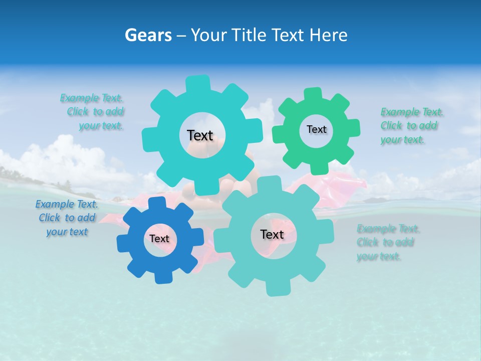 Tropical Outside Swimming PowerPoint Template