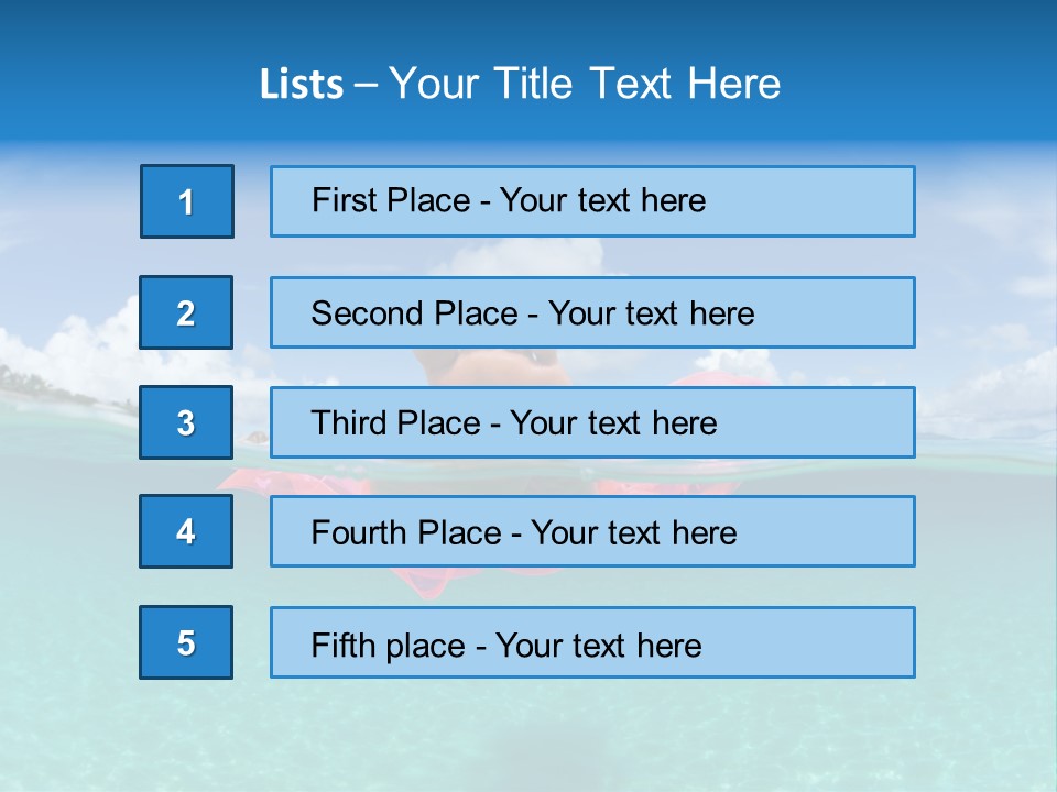 Tropical Outside Swimming PowerPoint Template