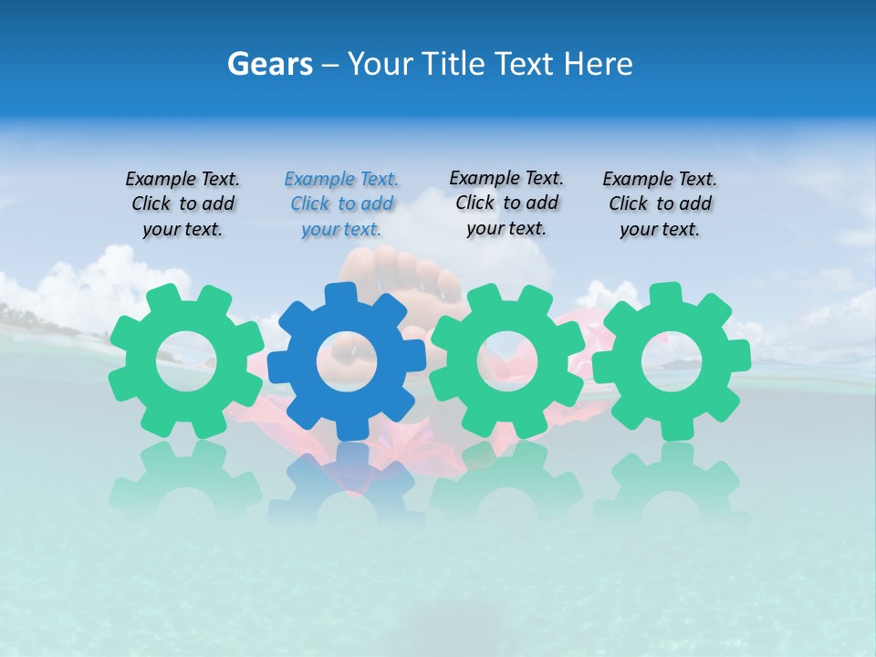 Tropical Outside Swimming PowerPoint Template