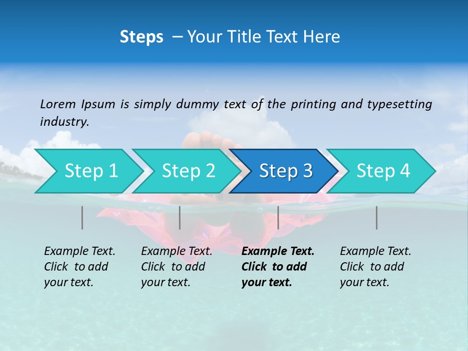 Tropical Outside Swimming PowerPoint Template