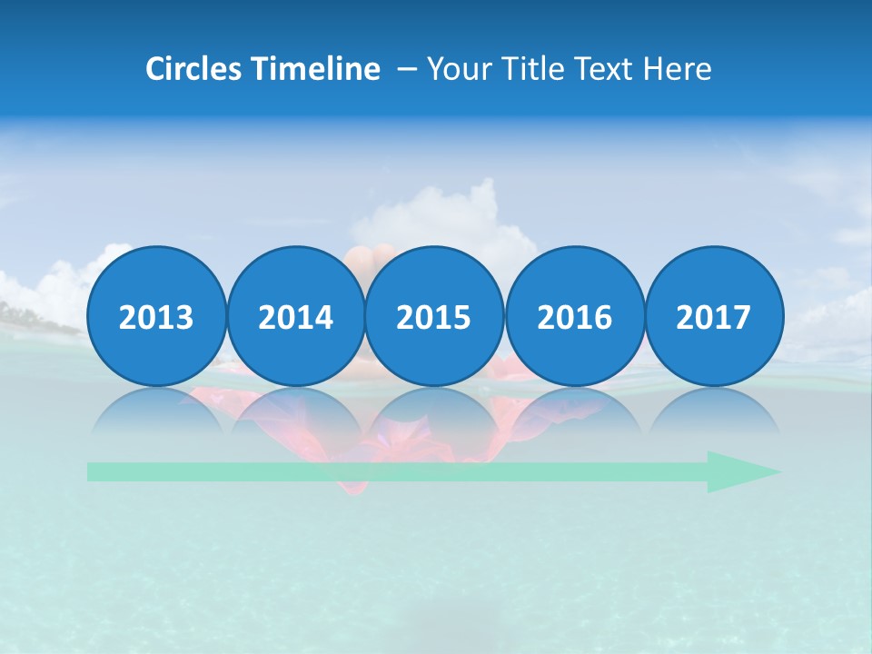 Tropical Outside Swimming PowerPoint Template