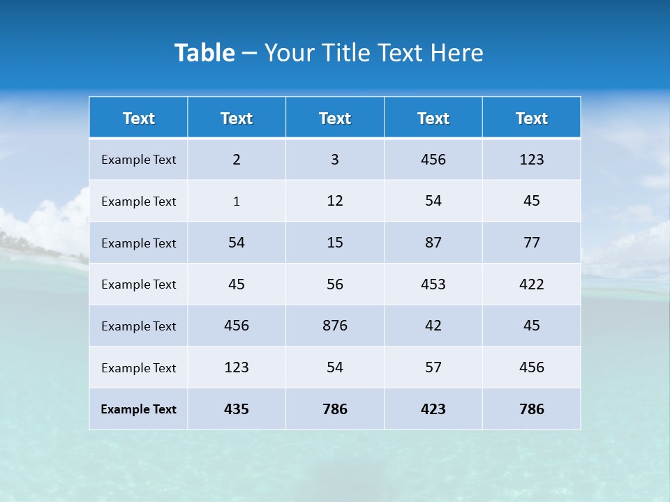 Tropical Outside Swimming PowerPoint Template