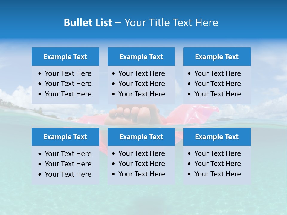 Tropical Outside Swimming PowerPoint Template