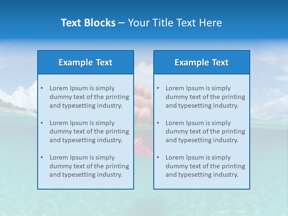Tropical Outside Swimming PowerPoint Template