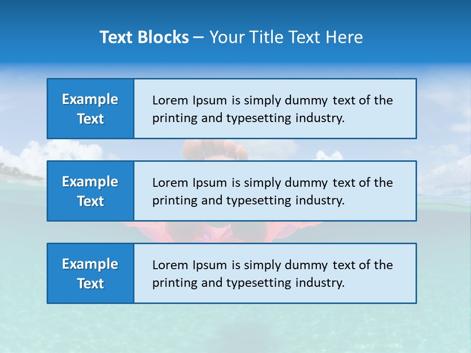 Tropical Outside Swimming PowerPoint Template