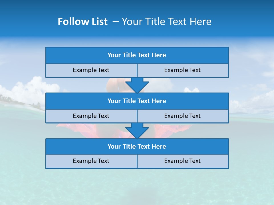 Tropical Outside Swimming PowerPoint Template