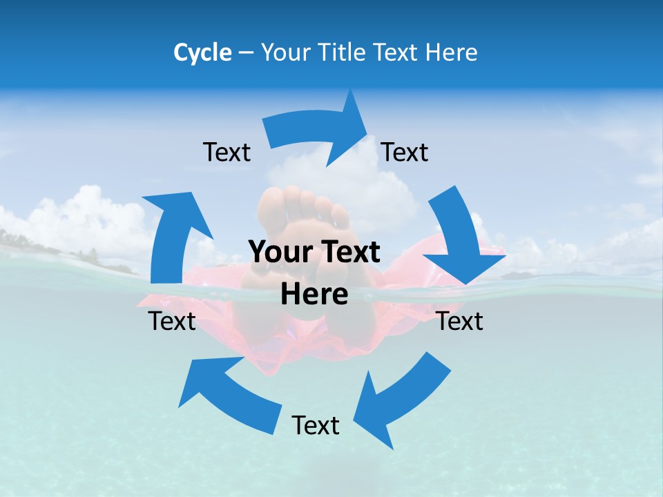 Tropical Outside Swimming PowerPoint Template