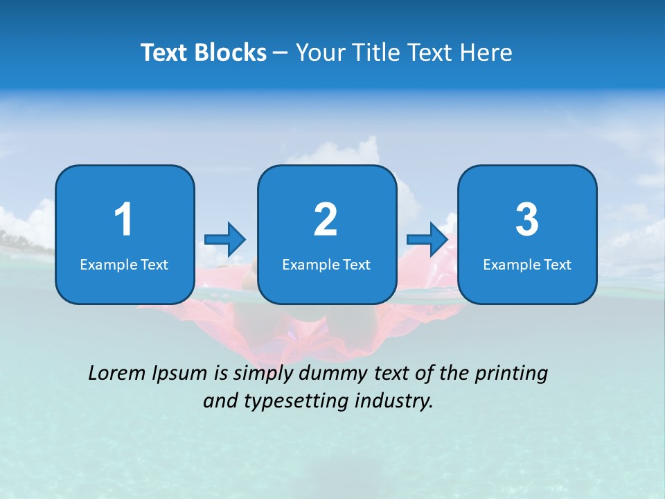 Tropical Outside Swimming PowerPoint Template