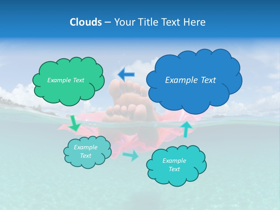Tropical Outside Swimming PowerPoint Template