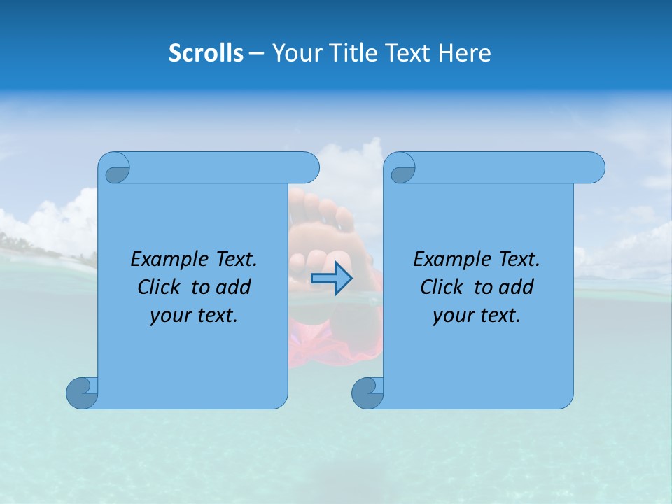 Tropical Outside Swimming PowerPoint Template