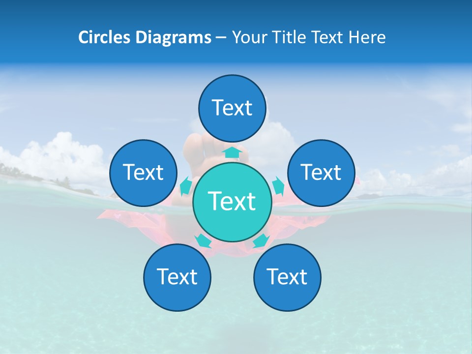 Tropical Outside Swimming PowerPoint Template