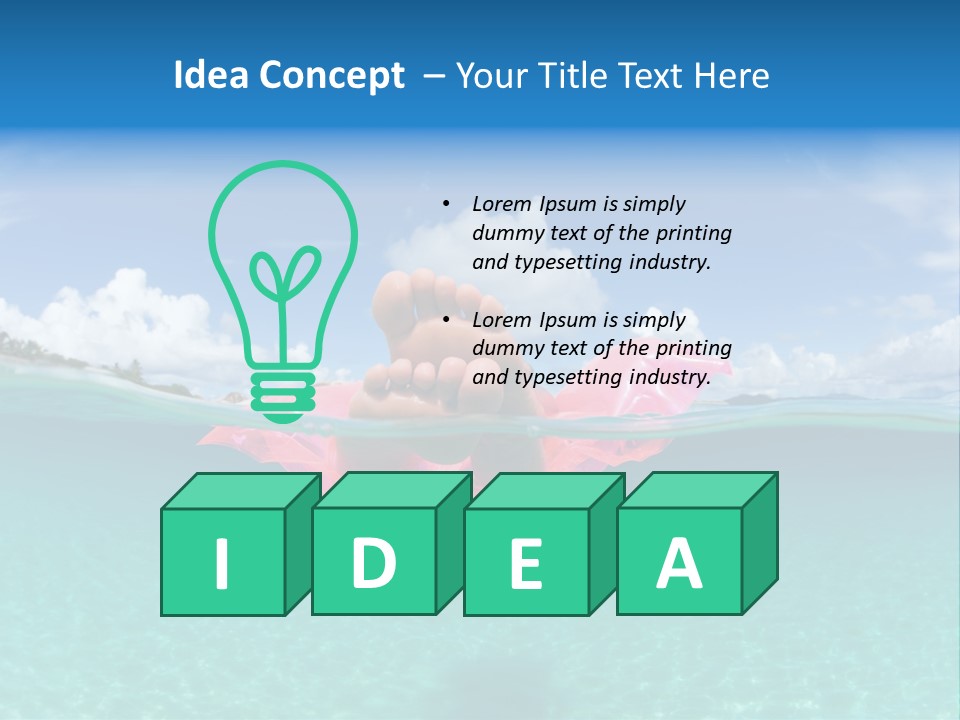 Tropical Outside Swimming PowerPoint Template