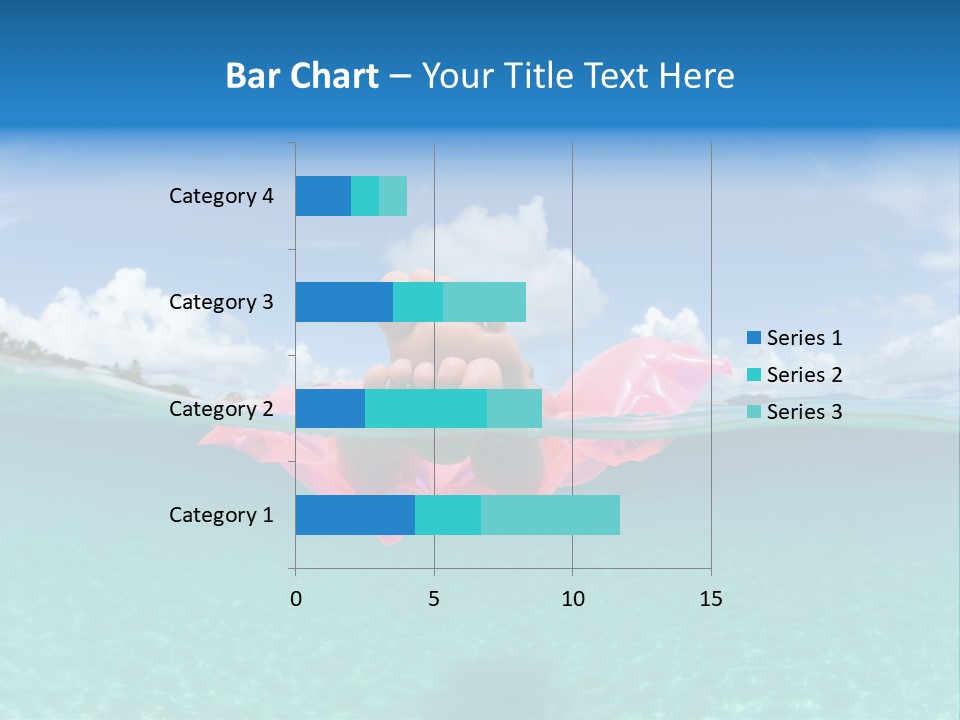 Tropical Outside Swimming PowerPoint Template
